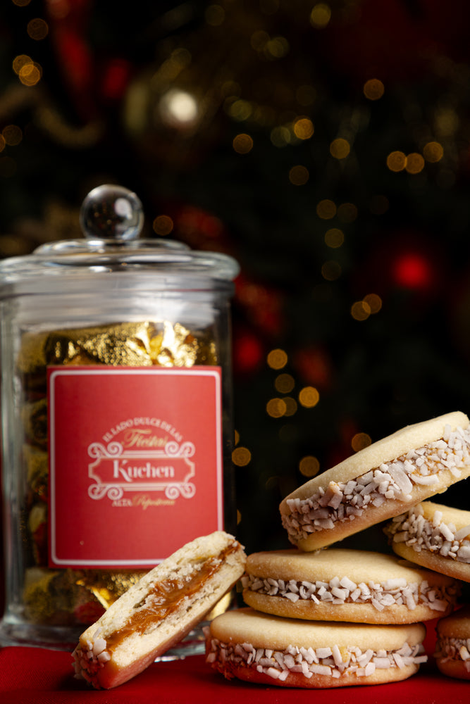 
                  
                    Frasco de Alfajores Chico (5 piezas)
                  
                