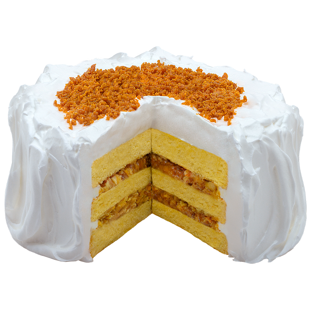 Pastel de caramelo con almendra y toffee